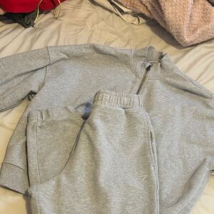 Gymshark Women's Light Gray Sweatpants & Jogger Set
